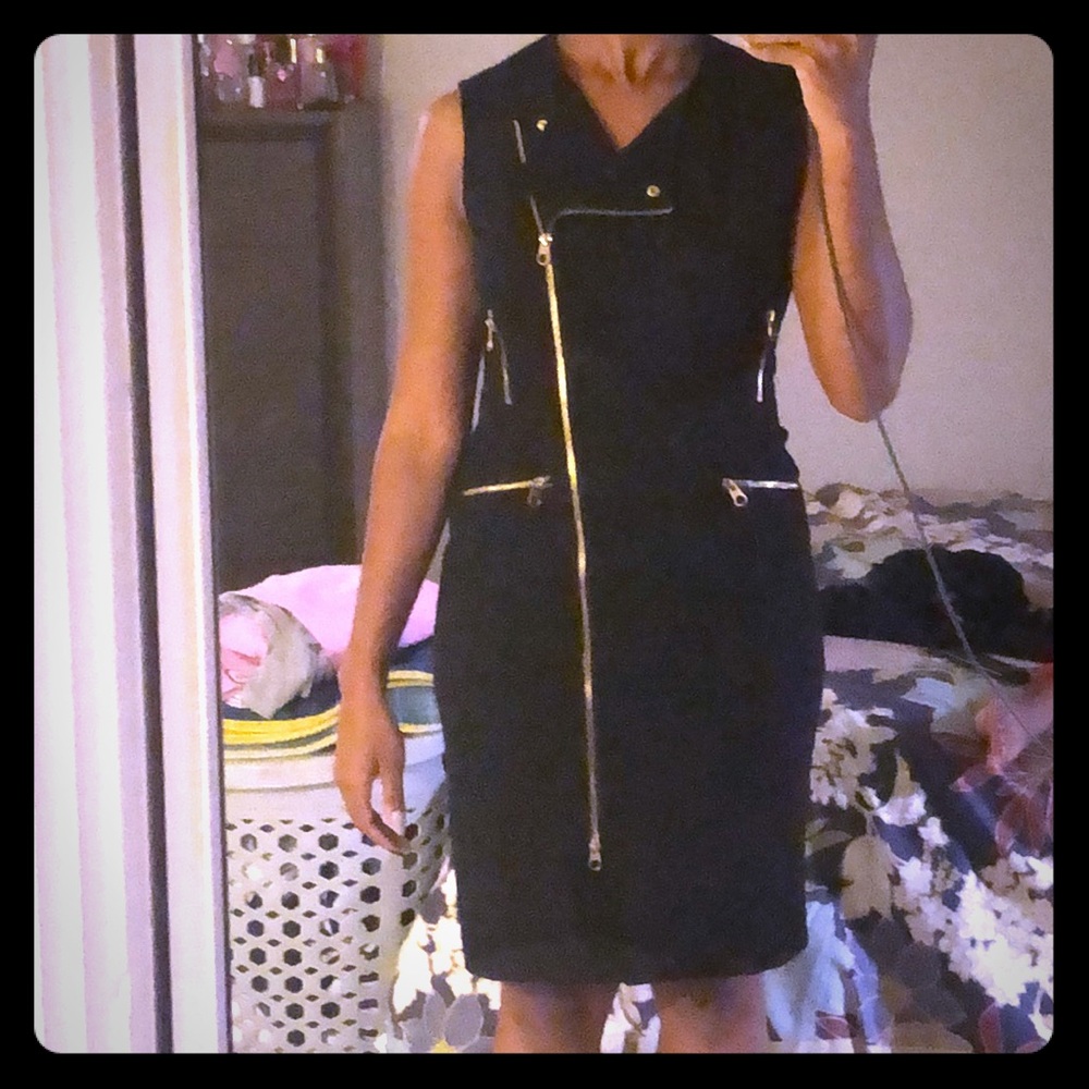 Black Dress w/ Gold Detail